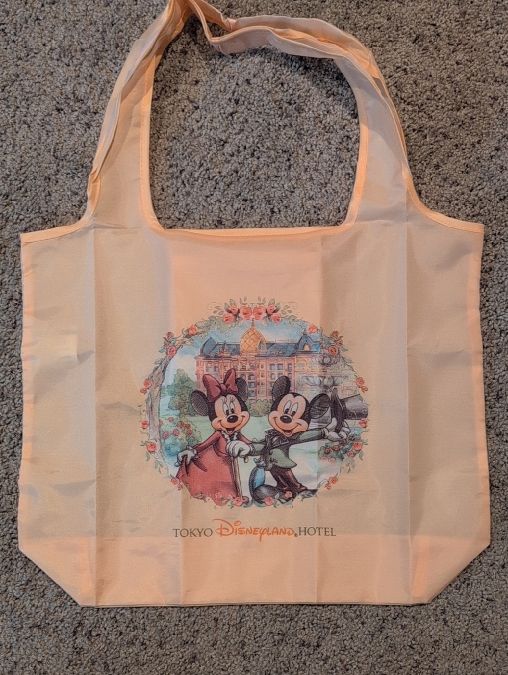 Disney Peach Minnie & Mickey Tokyo Disneyland Hotel Tote